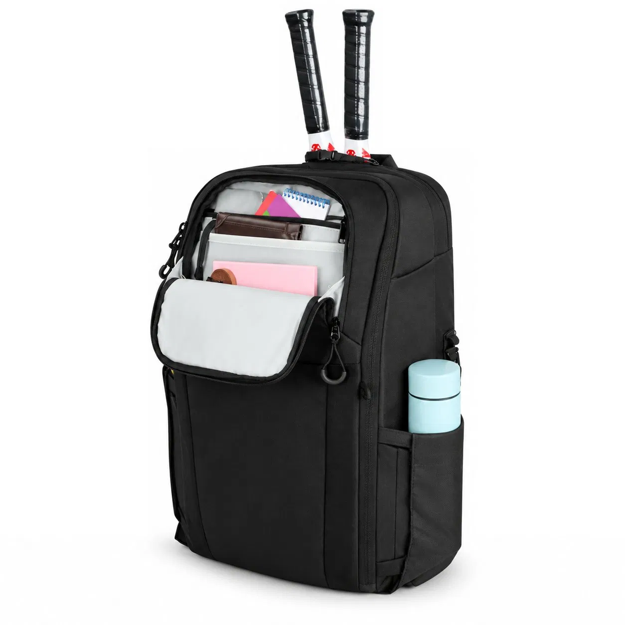 Custom Waterproof Badminton Tennis Racket Backpack with Shoe and Laptop Compartments