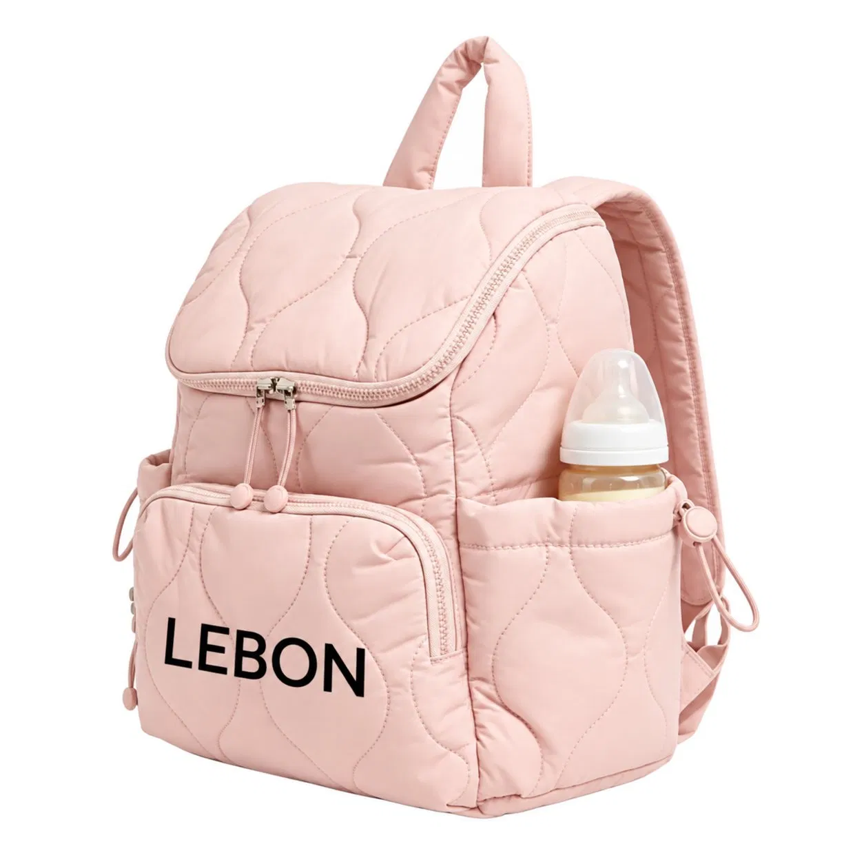 Custom Quilted Polyester Diaper Backpack with Insulated Organizer Pockets