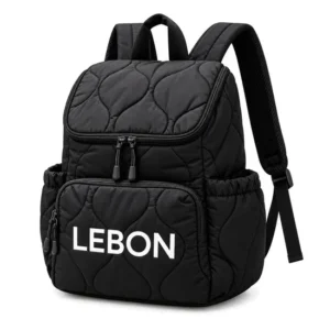 Custom Quilted Polyester Diaper Backpack with Insulated Organizer Pockets
