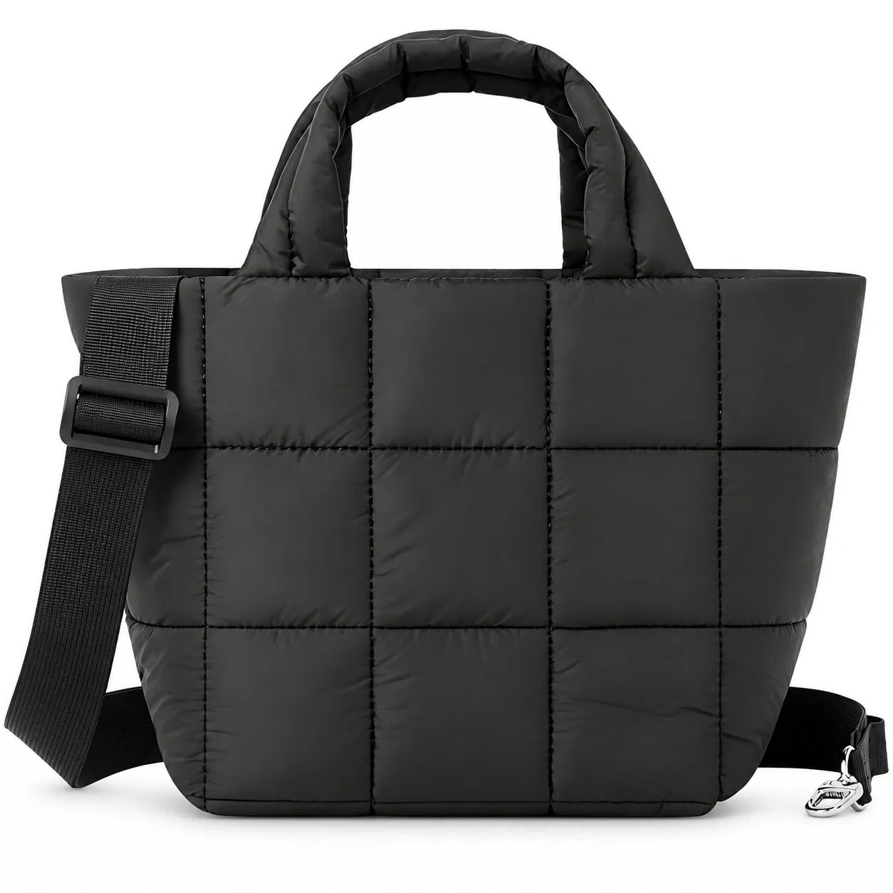 Custom Quilted Puffer Tote Bag with Detachable Strap for Daily Commute