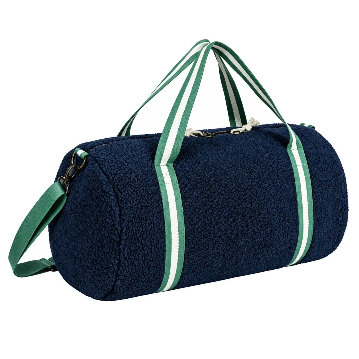 Custom Soft Teddy Fleece Travel Duffel Bag Large Capacity Gym Sports Weekend Handbag