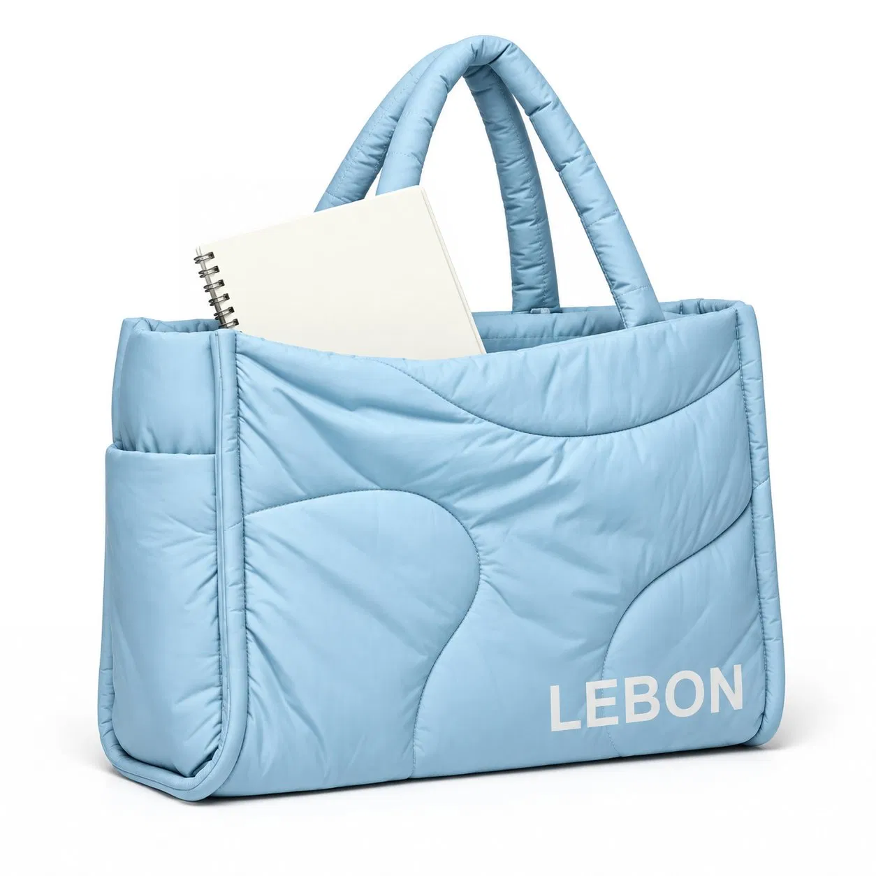 Custom Nylon Quilted Puffer Tote Bag Large Capacity Multi Pocket Shoulder Handbag for Work Travel Daily Use