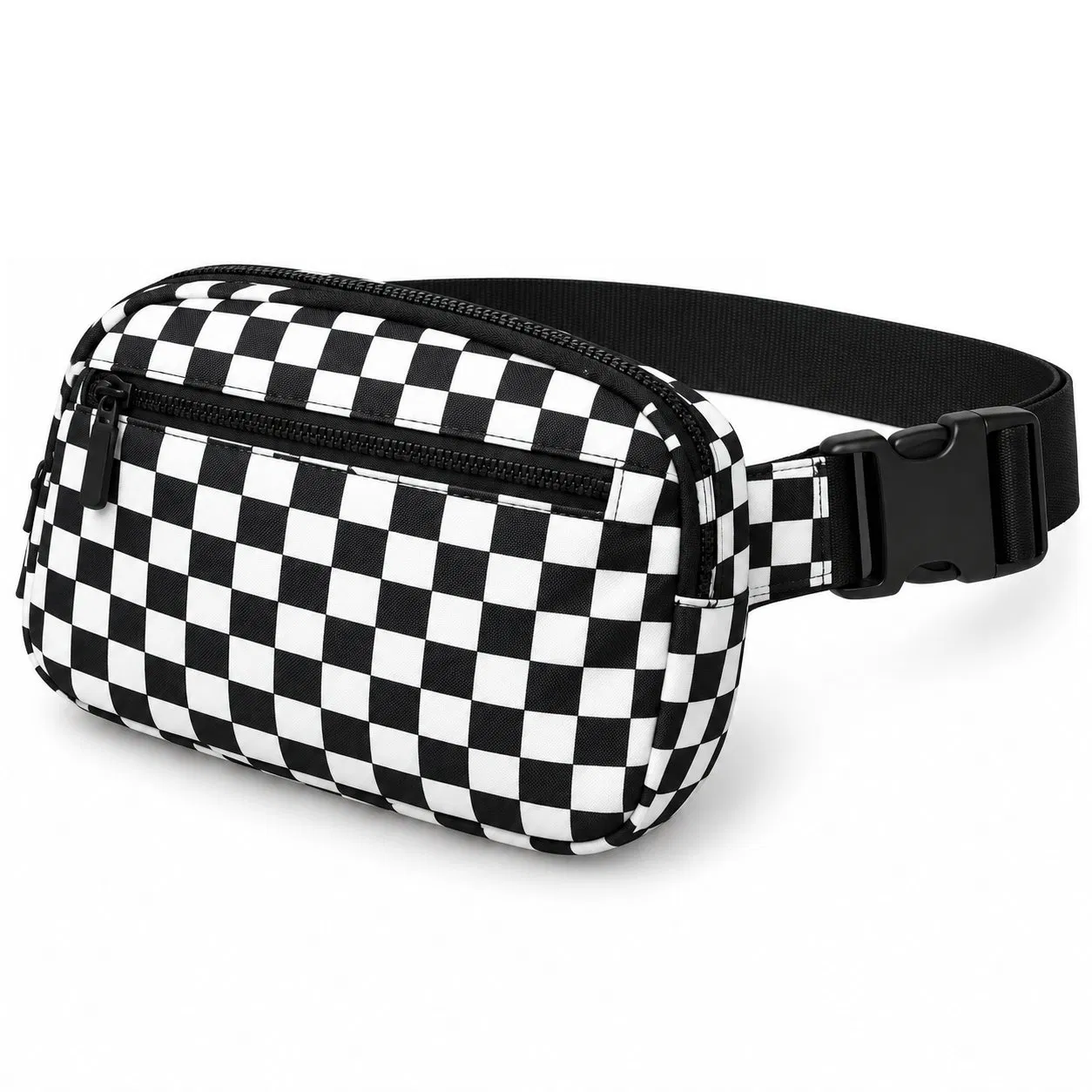 Custom Logo Nylon Waist Bag for Women Waterproof Zipper Fanny Pack for Running Hiking Travel