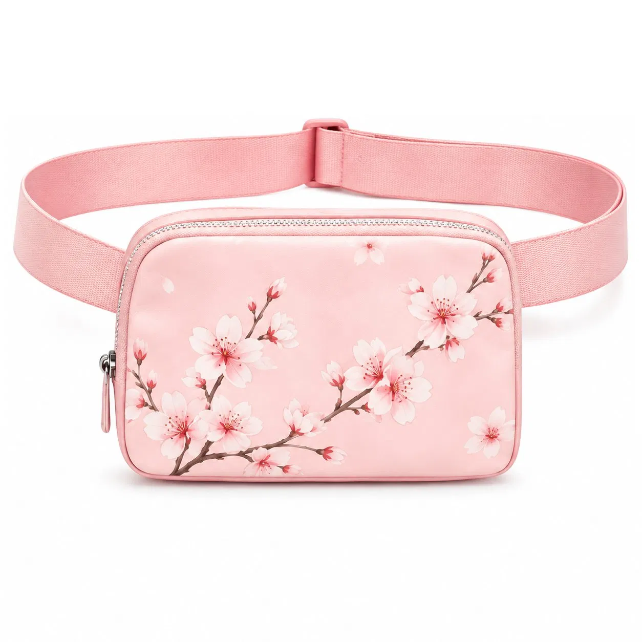 Custom Logo Nylon Waist Bag for Women Waterproof Zipper Fanny Pack for Running Hiking Travel