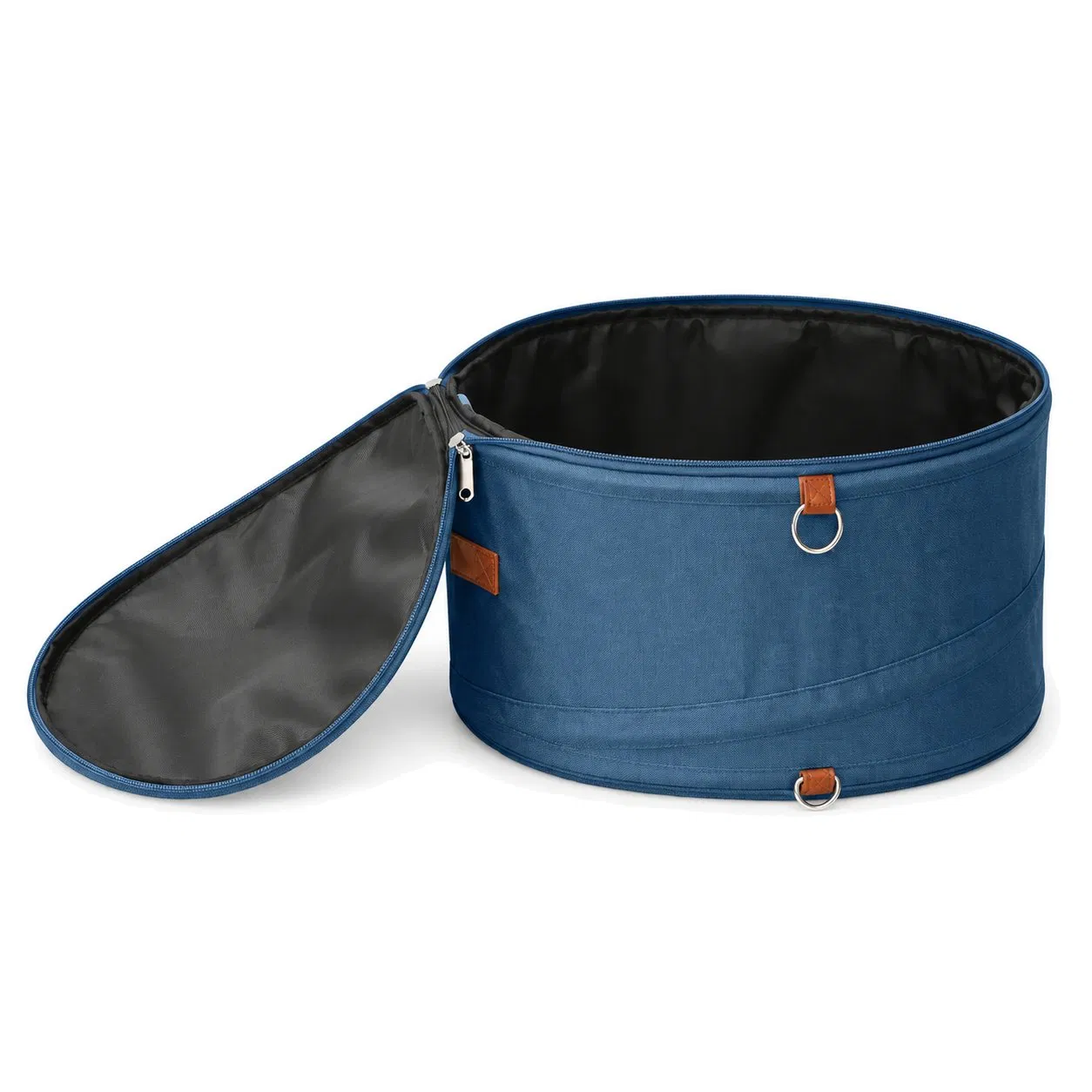 Custom Large Hat Travel Case Collapsible Polyester Cap Storage Bag with Zipper for Travel Organization