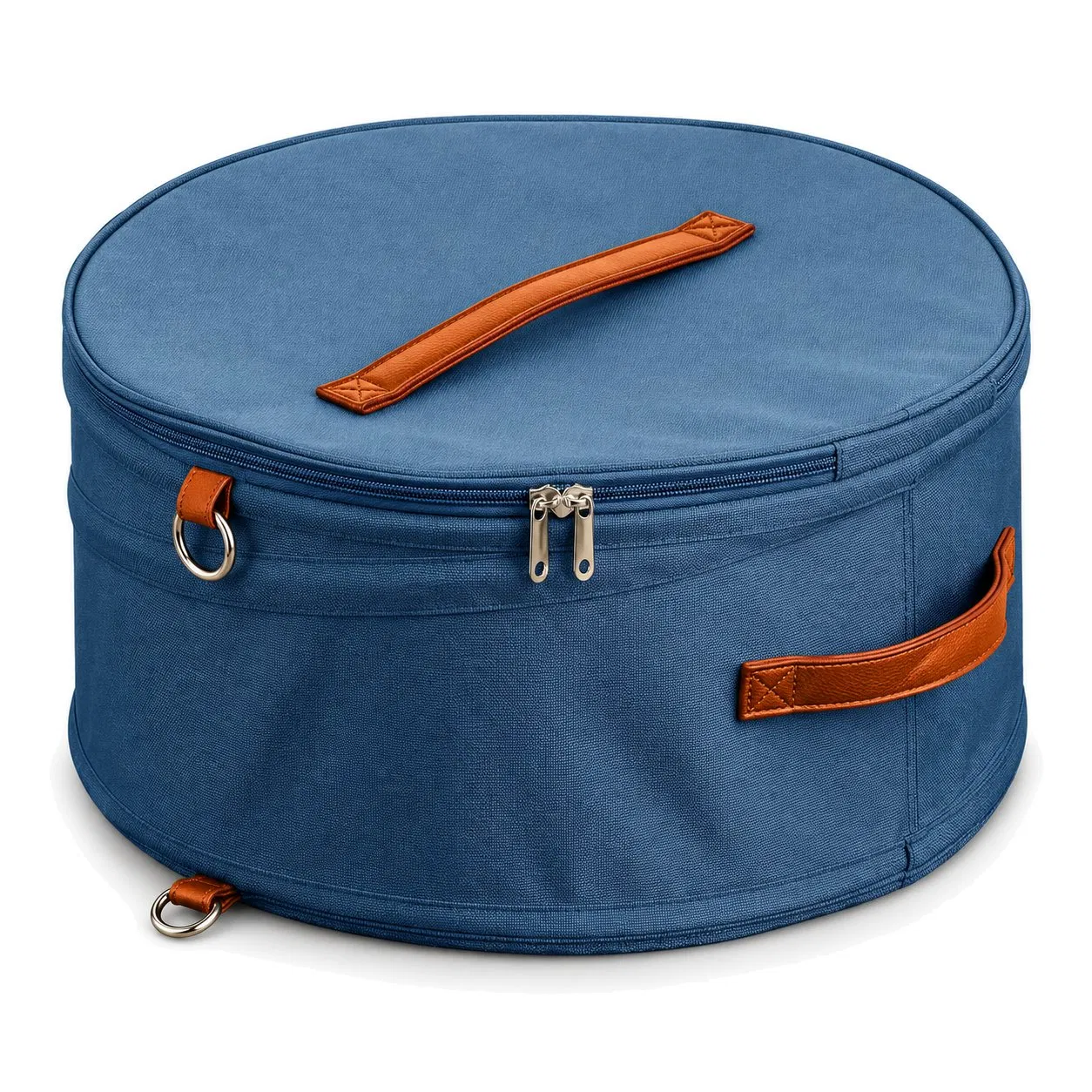 Custom Large Hat Travel Case Collapsible Polyester Cap Storage Bag with Zipper for Travel Organization
