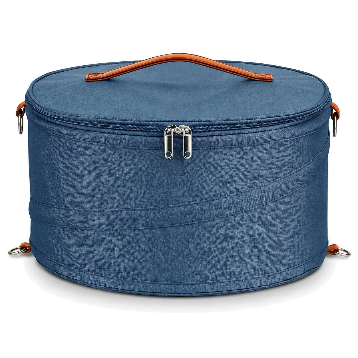 Custom Large Hat Travel Case Collapsible Polyester Cap Storage Bag with Zipper for Travel Organization