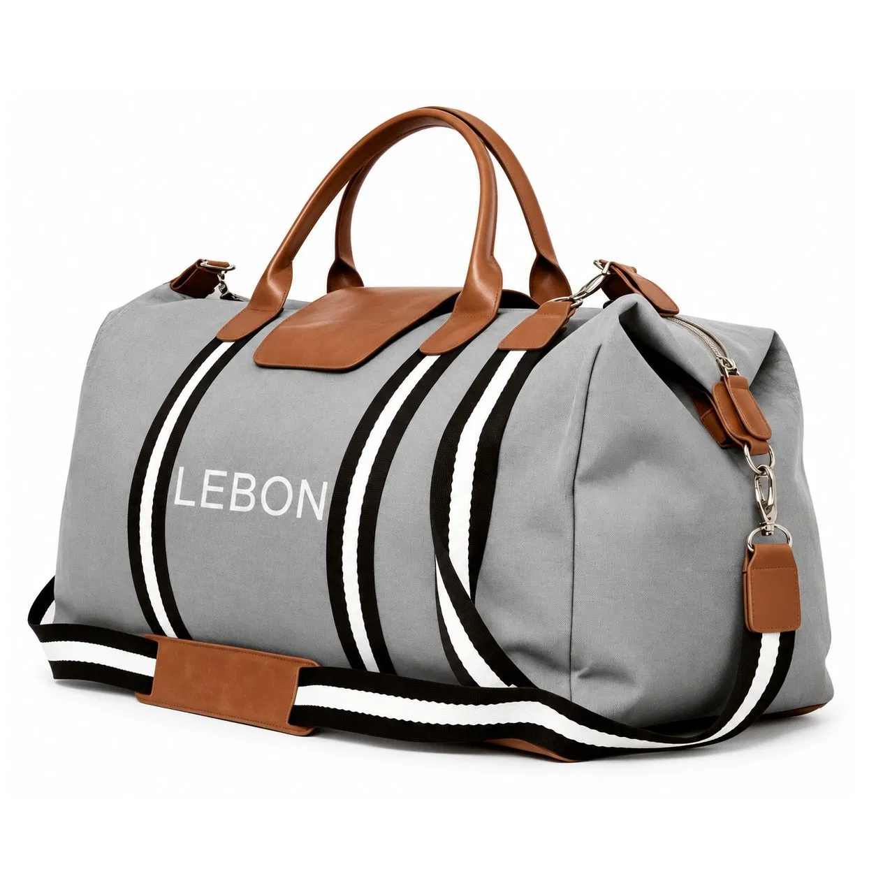 Custom Geometric Canvas Duffel Bag Large Capacity Gym Weekender Travel Bag