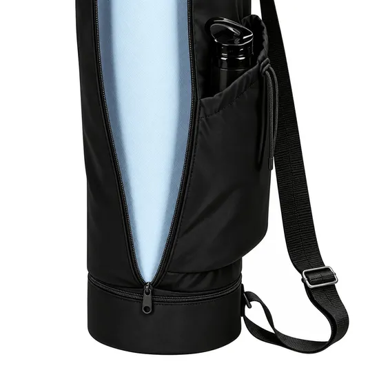 Custom Polyester Yoga Mat Holder Gym Bag with Wet Compartment and Bottle Pocket