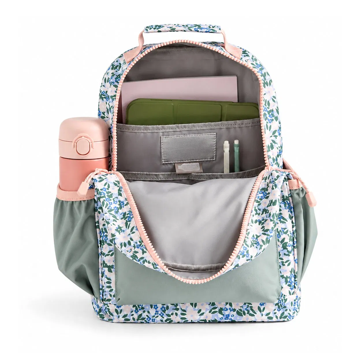 Custom Lightweight Kids Backpack Polyester Toddler School Bag with Side Pockets