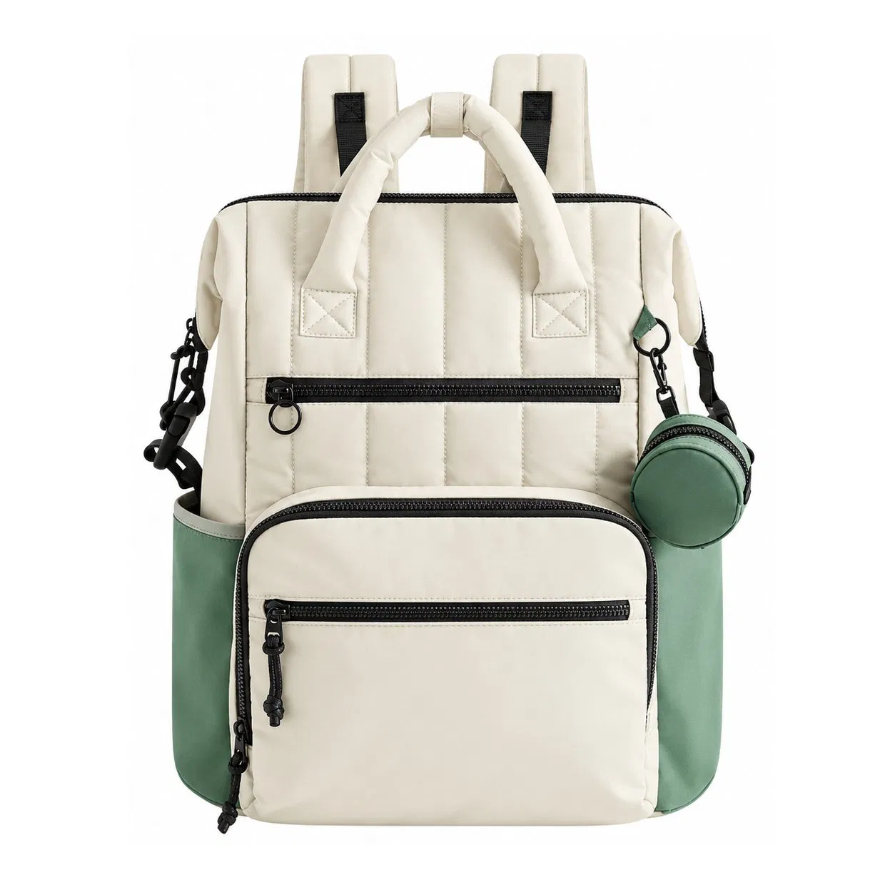 Waterproof Diaper Backpack Multifunctional Travel Mummy Bag with Mini Coin Purse