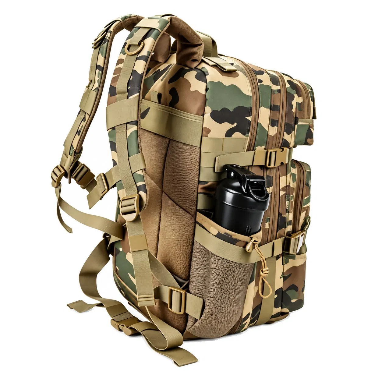 Oxford Fabric Outdoor Hiking Backpack External Frame with Molle Webbing Waterproof 36-56L