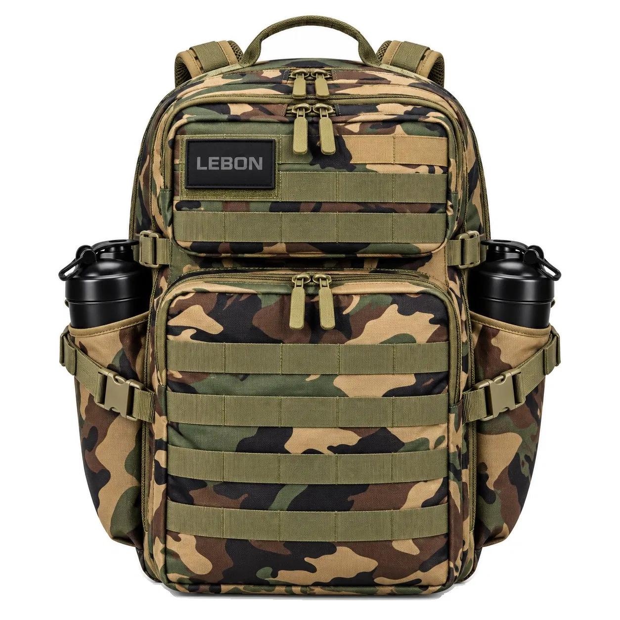 Oxford Fabric Outdoor Hiking Backpack External Frame with Molle Webbing Waterproof 36-56L