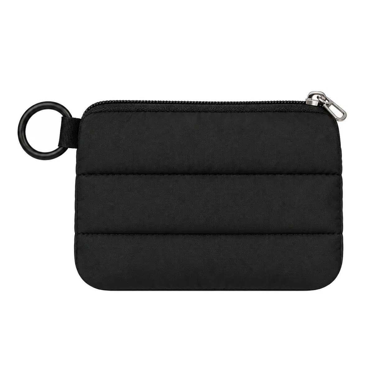 Women Lightweight Padded Crescent Crossbody Bag Quilted Nylon Hobo Shoulder Bag with Small Coin Purse