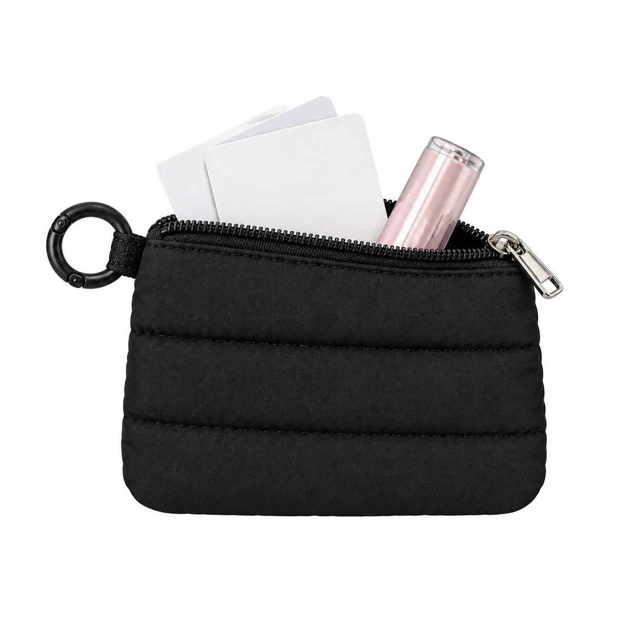 Women Compact Puffer Hobo Crossbody Bag with Adjustable Strap Nylon Shoulder Handbag and Small Pouch