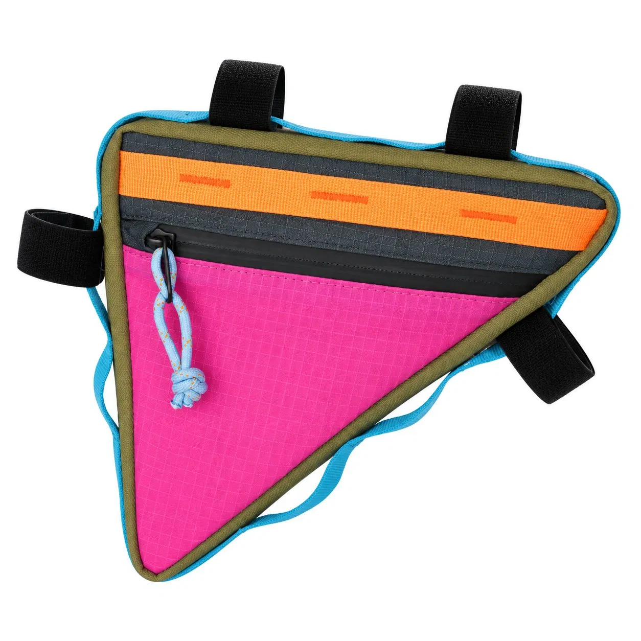 Waterproof Triangle Bicycle Frame Bag 2L Slim Cycling Storage Pouch with Zipper Custom Logo