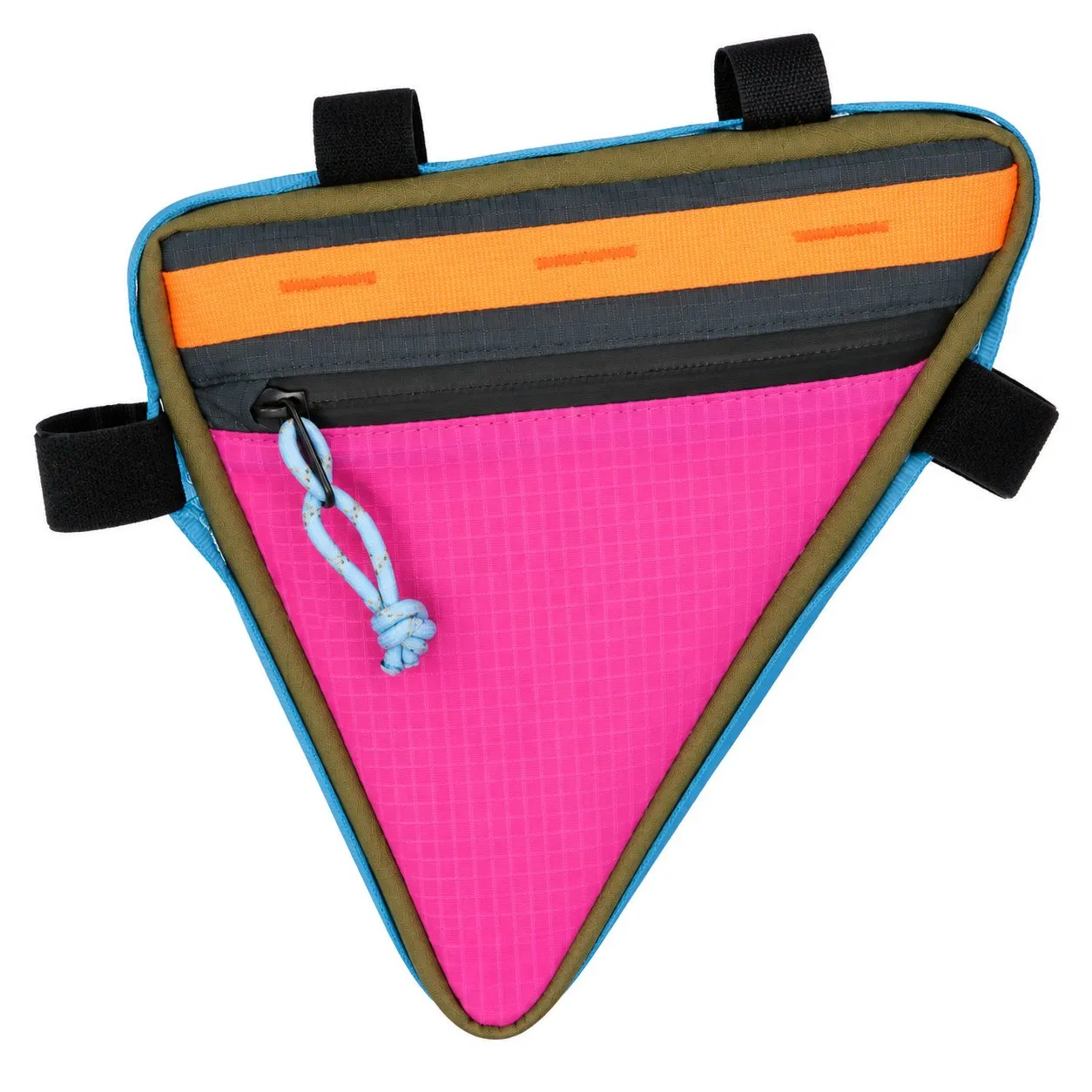 Waterproof Triangle Bicycle Frame Bag 2L Slim Cycling Storage Pouch with Zipper Custom Logo