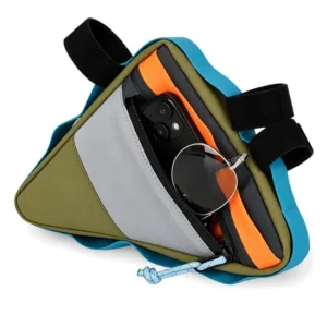 Waterproof Triangle Bicycle Frame Bag 2L Slim Cycling Storage Pouch with Zipper Custom Logo