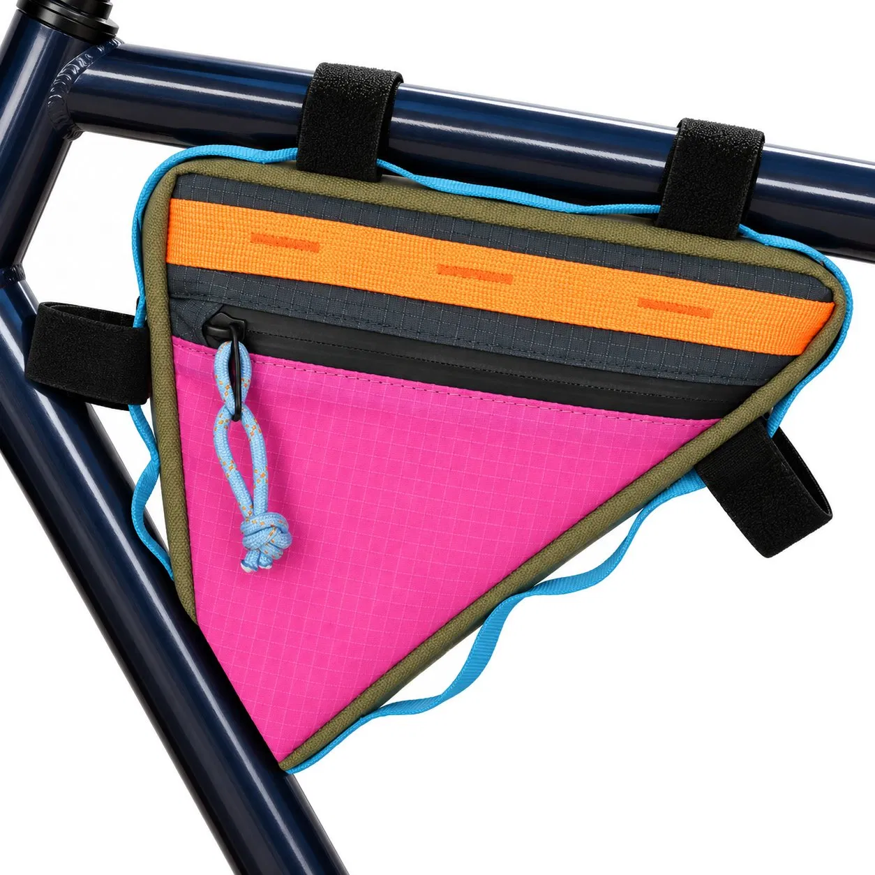 Waterproof External Frame Bicycle Bag 2L Triangle Front Tube Cycling Pouch with Custom Logo