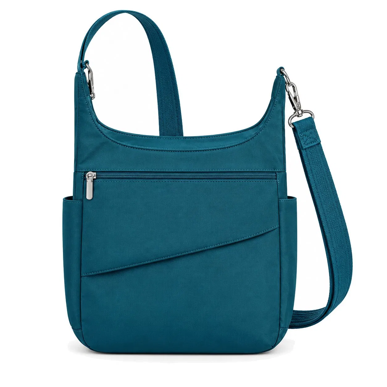 Custom Nylon Travel Crossbody Messenger Bag for Women with Adjustable Strap and Organized Pockets
