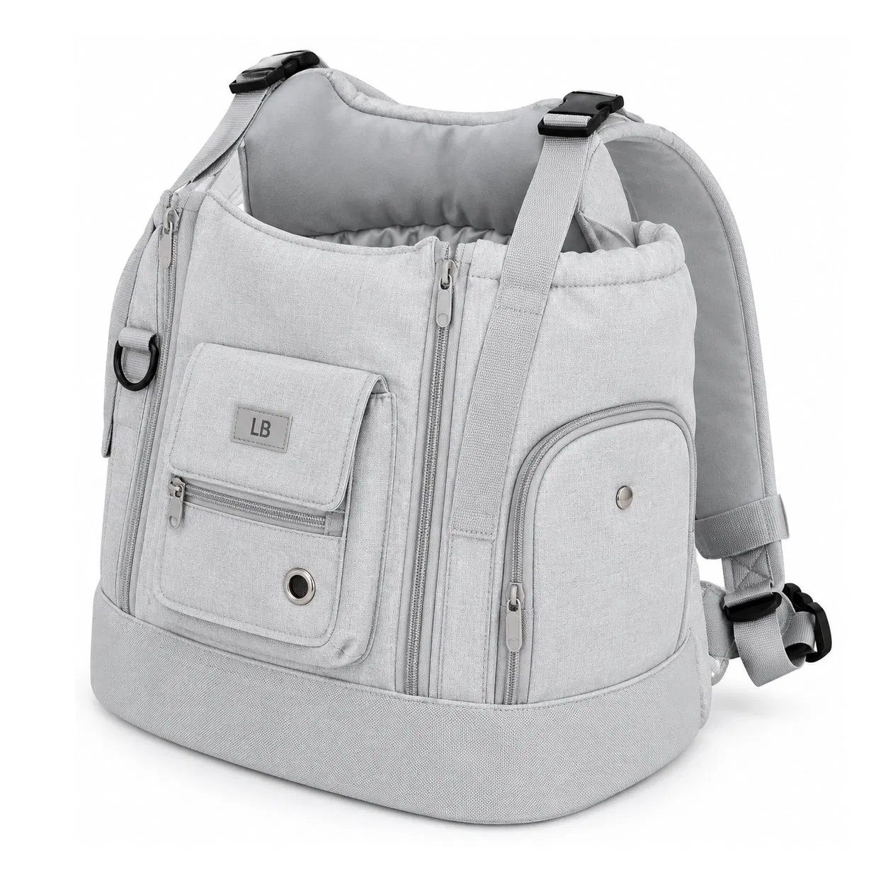 Portable Front Pet Carrier Backpack for Small Dogs with Breathable Mesh and Storage Pocket