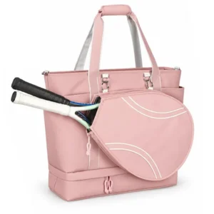 Custom Water Resistant Tennis Tote Bag with Large Capacity for Padel and Pickleball Rackets