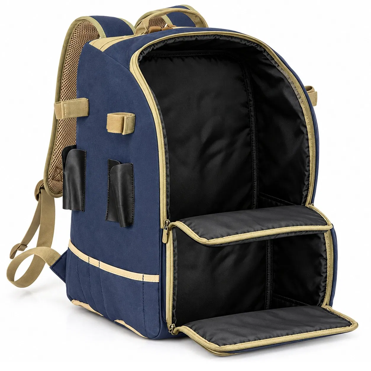 Waterproof Oxford Fishing Tackle Backpack with Adjustable Divider and Rod Holders