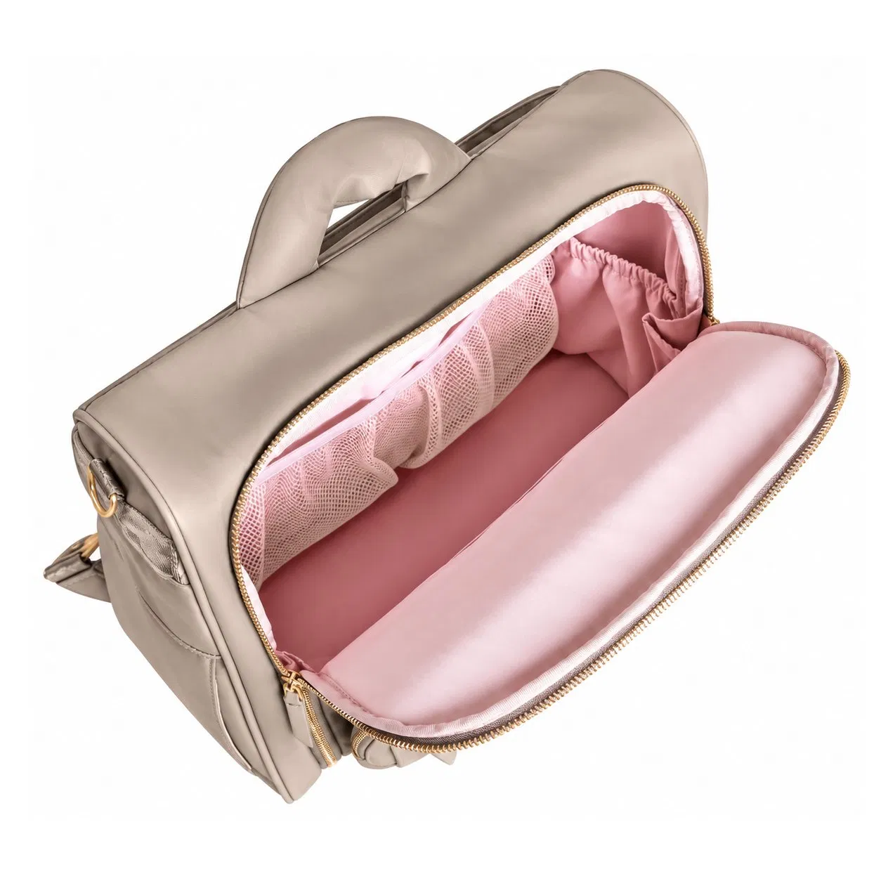Water Resistant Nylon Baby Diaper Backpack with Insulated Storage and Custom Logo