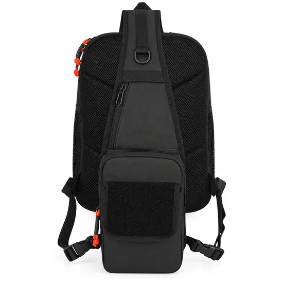 900d Oxford Waterproof Fishing Tackle Sling Bag with Adjustable Strap and Multi Compartments