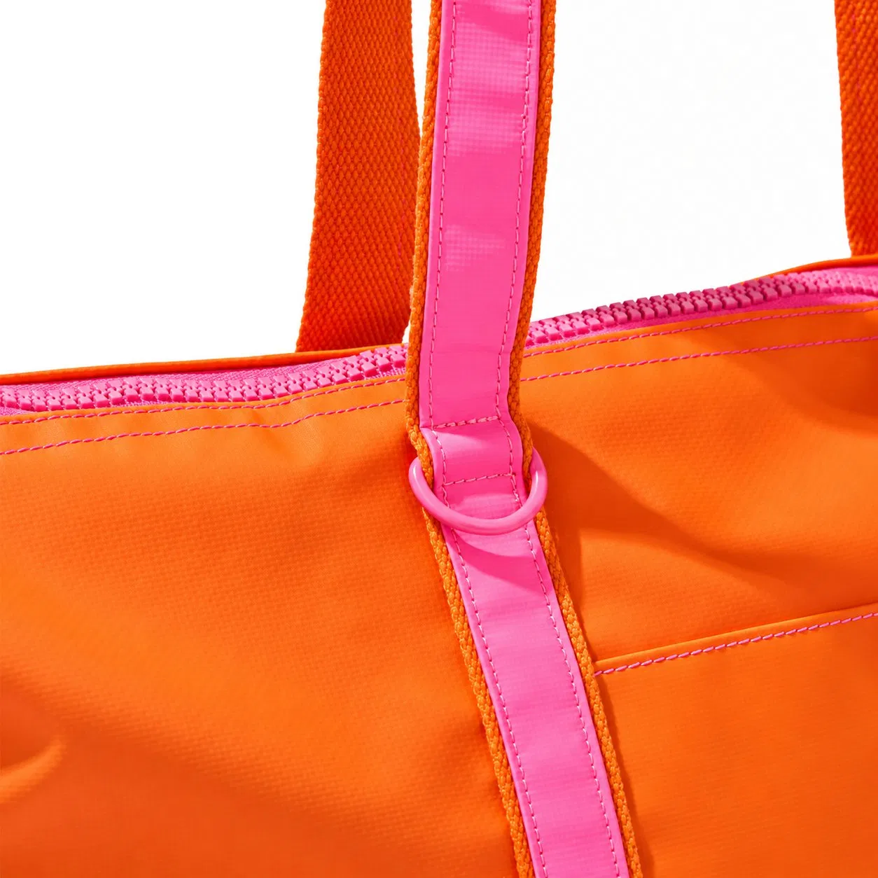 Quilted Nylon Puffer Tote Bag with Zipper Closure and Custom Embroidery for Women