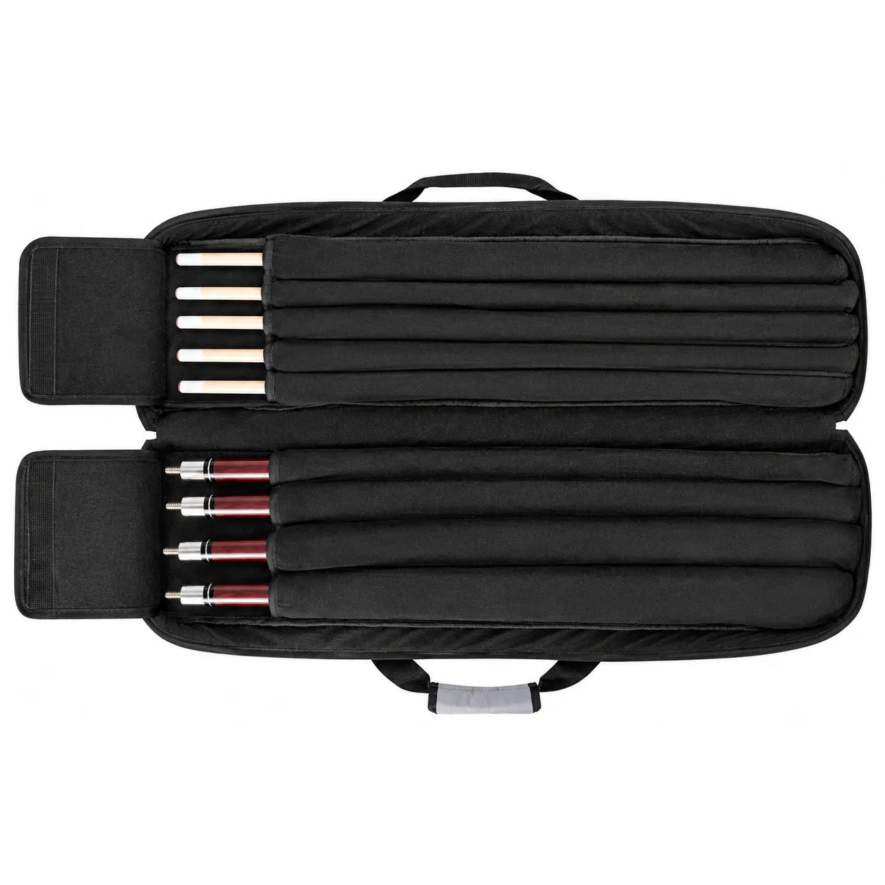 Water Resistant Polyester Pool Cue Carrying Bag with Adjustable Shoulder Strap for Snooker
