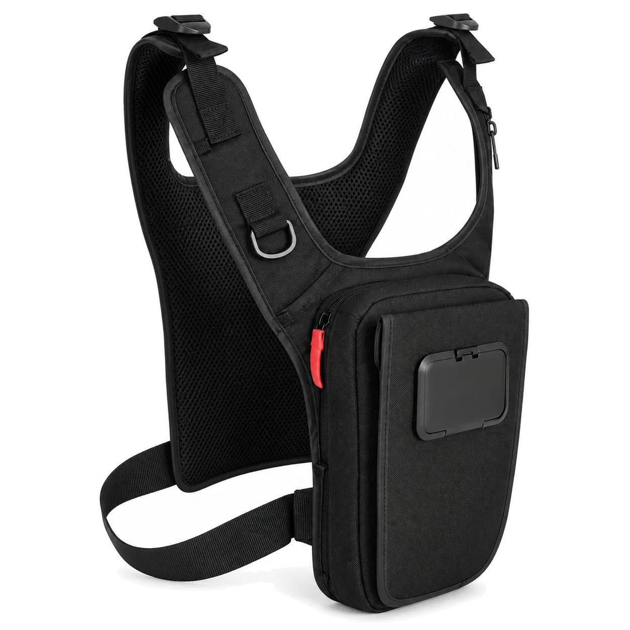 Portable Running Hydration Storage Vest with Adjustable Chest Straps and Phone Pocket