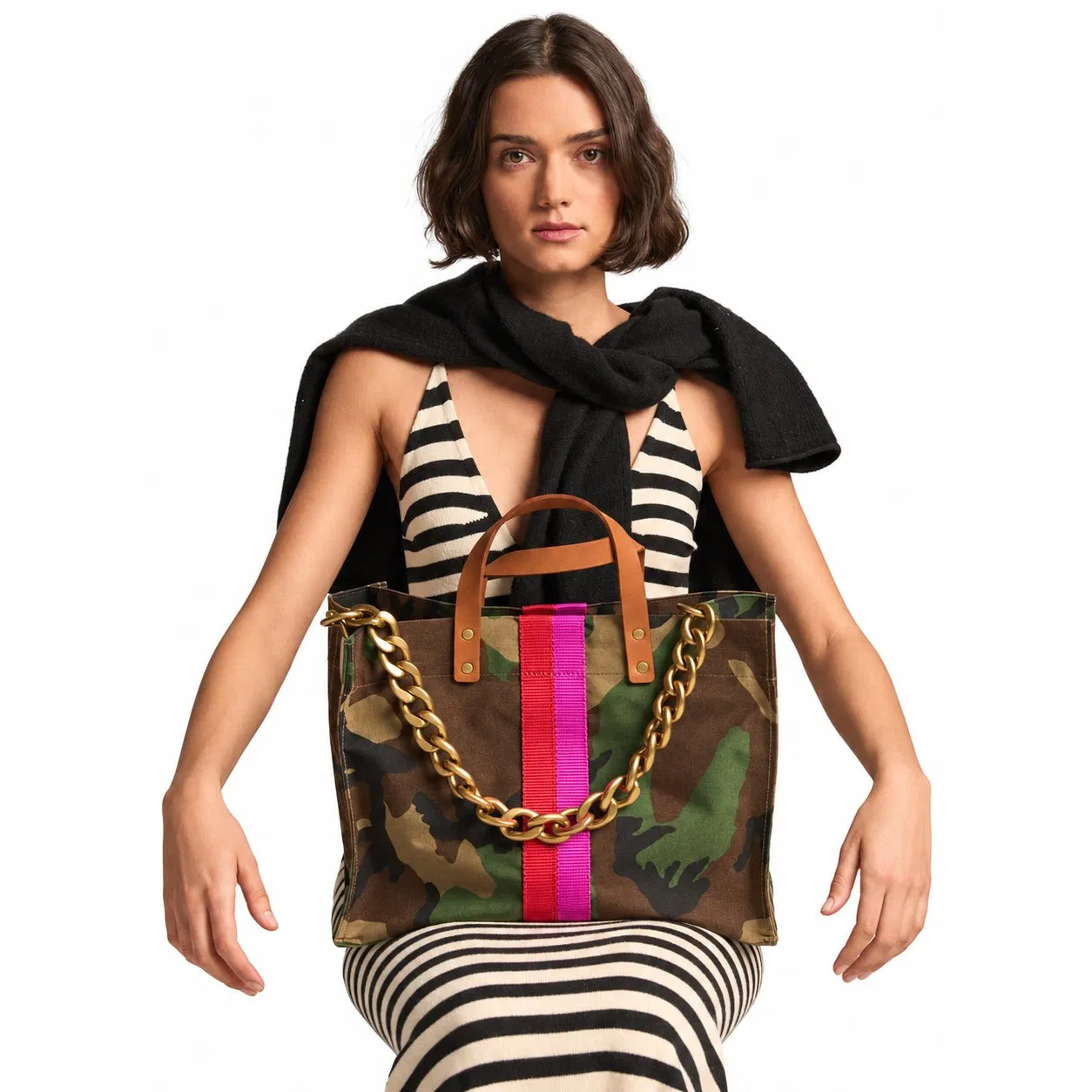 Lightweight Nylon Tote Bag with Custom Logo and Dual Carry Handles for Shopping and Daily Use