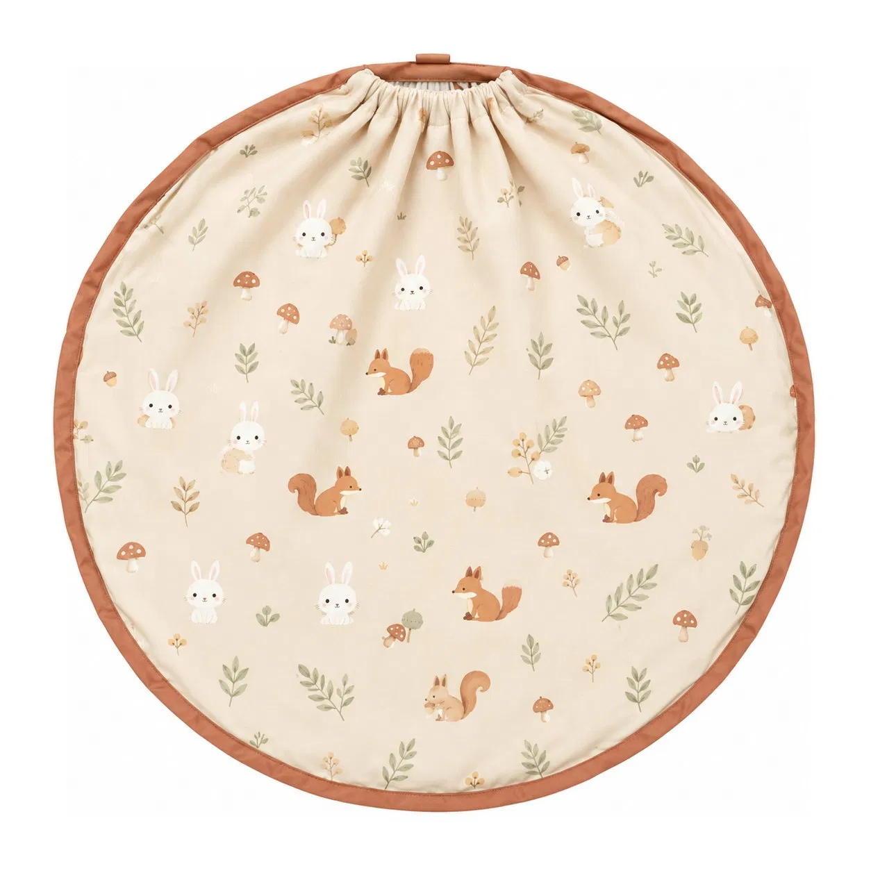 Foldable Polyester Toy Storage Play Mat with Double Drawstring and Custom Digital Printing