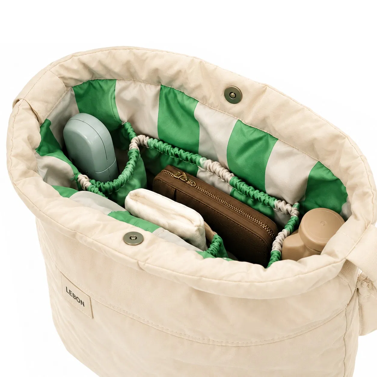 Recycled Nylon Convertible Stroller Organizer Bag with Adjustable Shoulder Strap