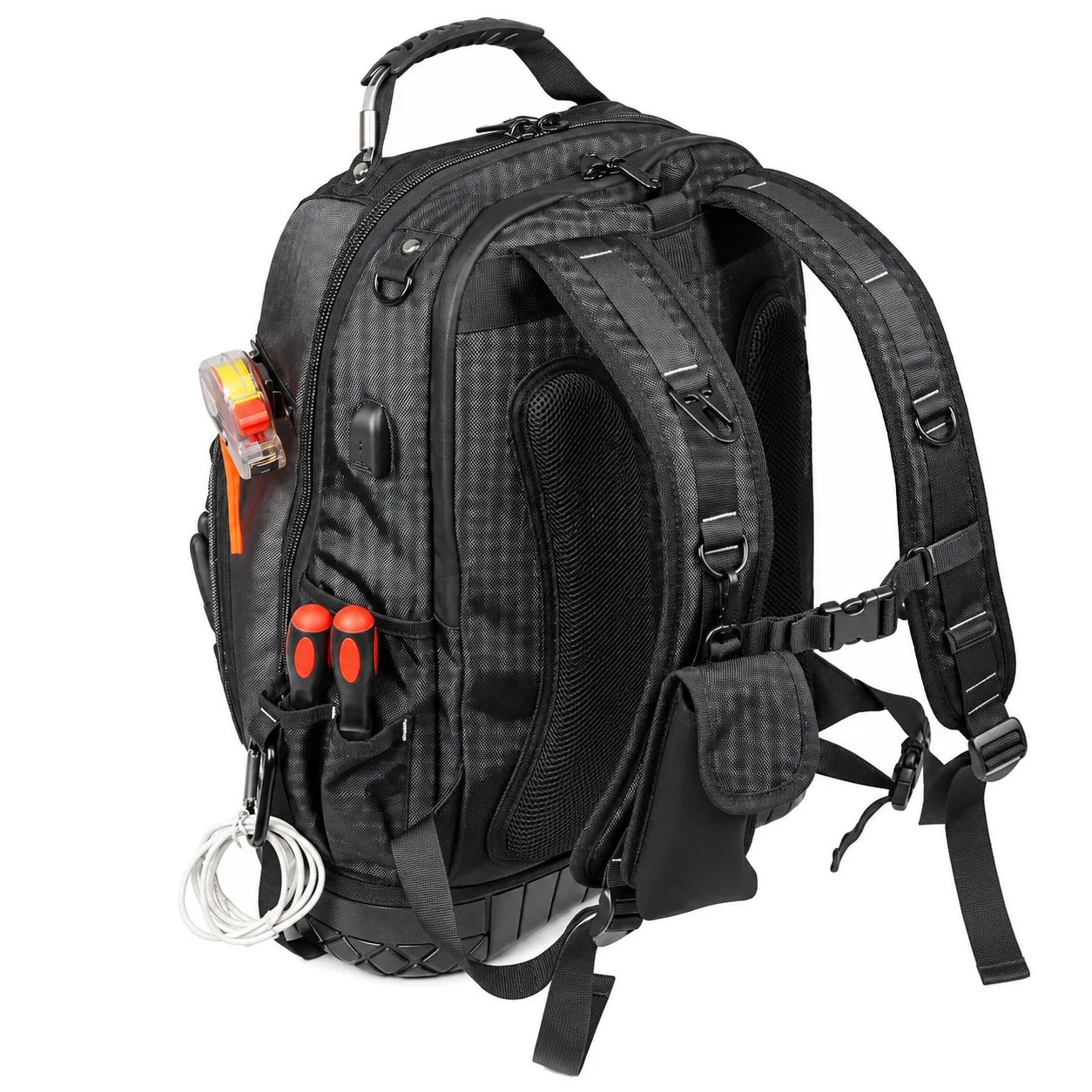 Water Resistant Barber Tool Backpack with Organized Compartments for Hair Stylists