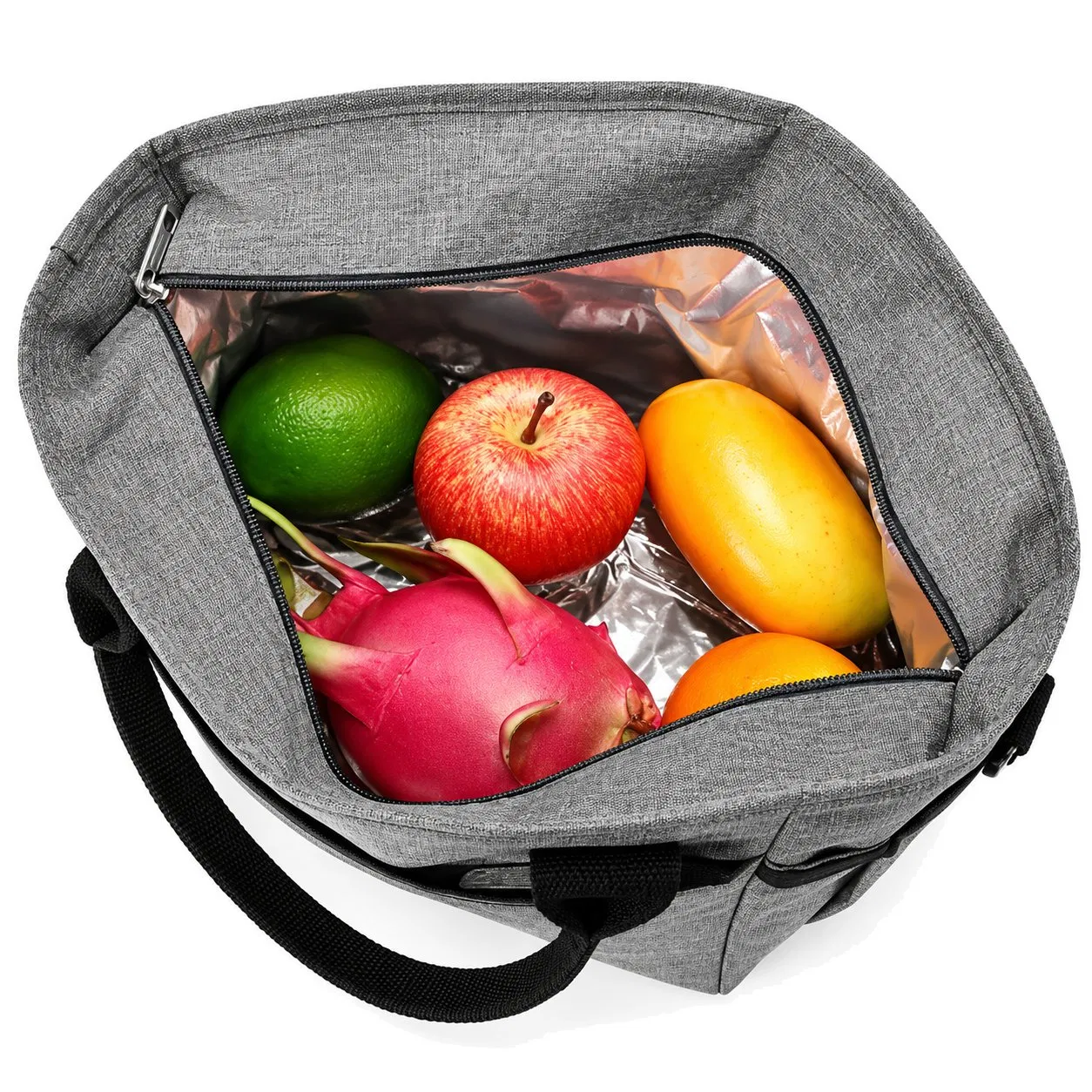 Reusable Insulated Lunch Tote Cooler Bag with Adjustable Shoulder Strap for Travel