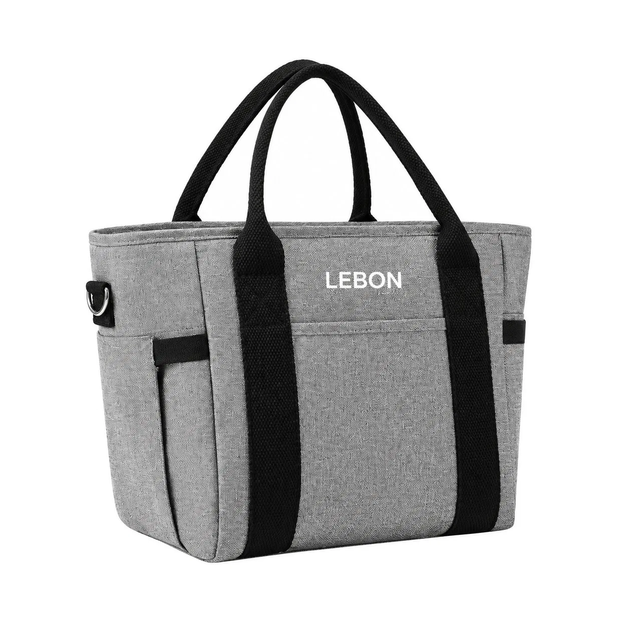 Reusable Insulated Lunch Tote Cooler Bag with Adjustable Shoulder Strap for Travel