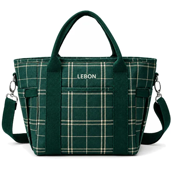 Reusable Insulated Lunch Tote Cooler Bag with Adjustable Shoulder Strap for Travel
