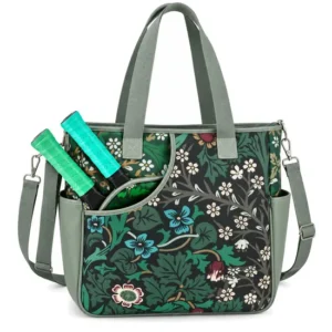 Floral 600d Pickleball Tote Bag with Separate Paddle Pocket for Tennis and Sports