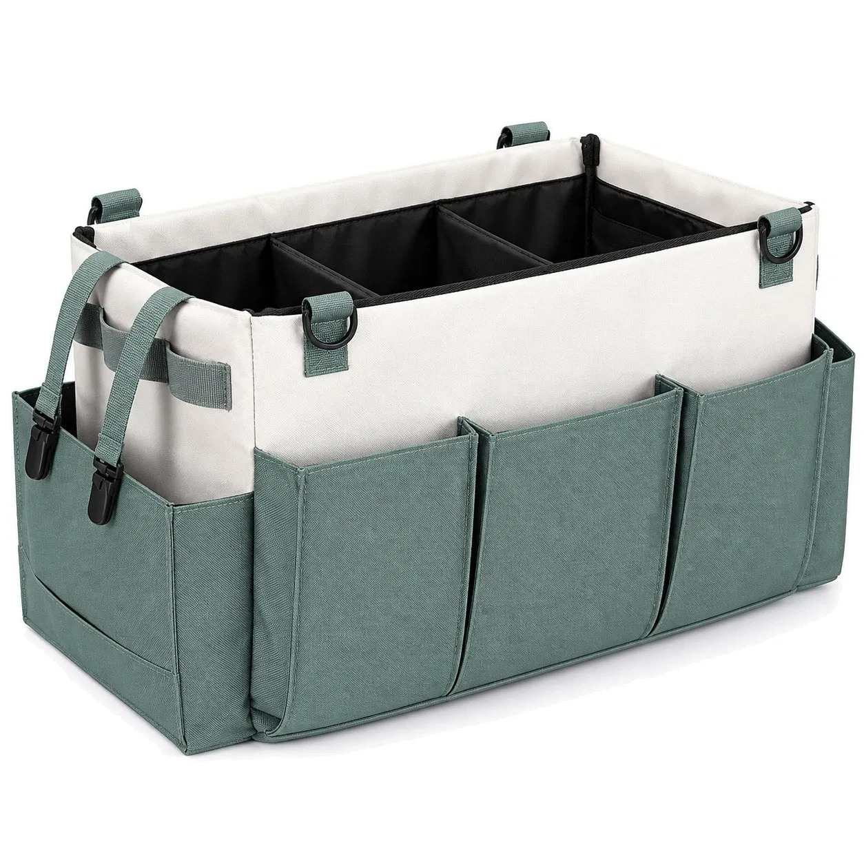 Wearable Cleaning Caddy Organizer Bag with Multiple Pockets and Removable Dividers