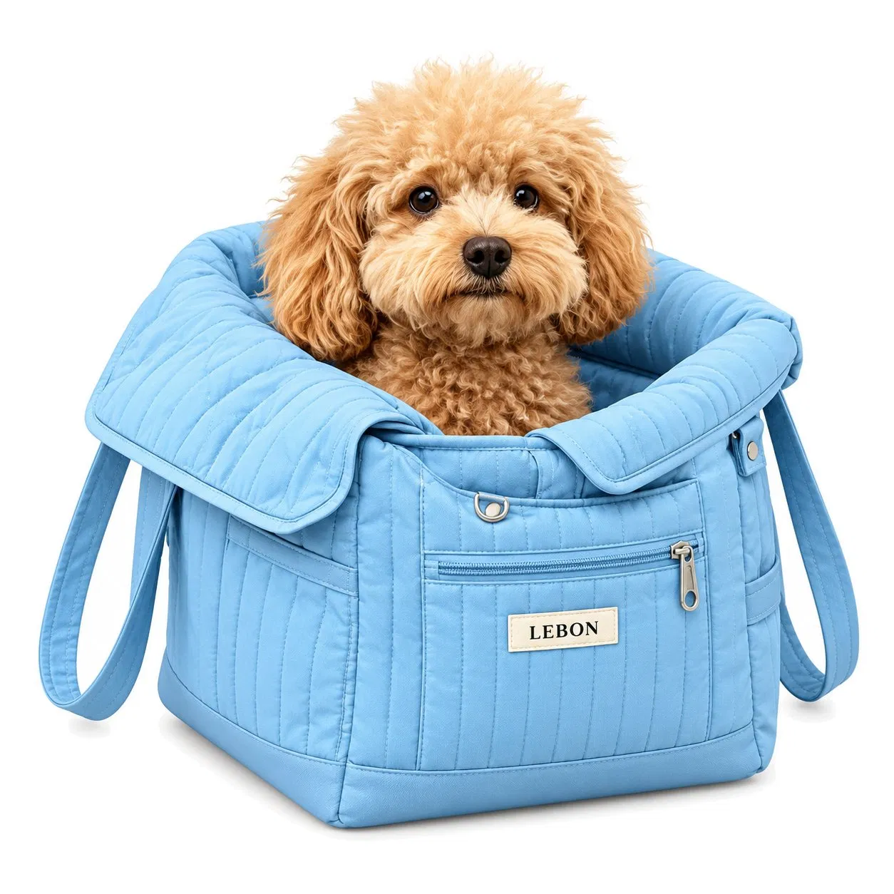 Detachable Cloud Bed Pet Carrier Bag with PC Base Cushion Mesh Window and Six Pockets
