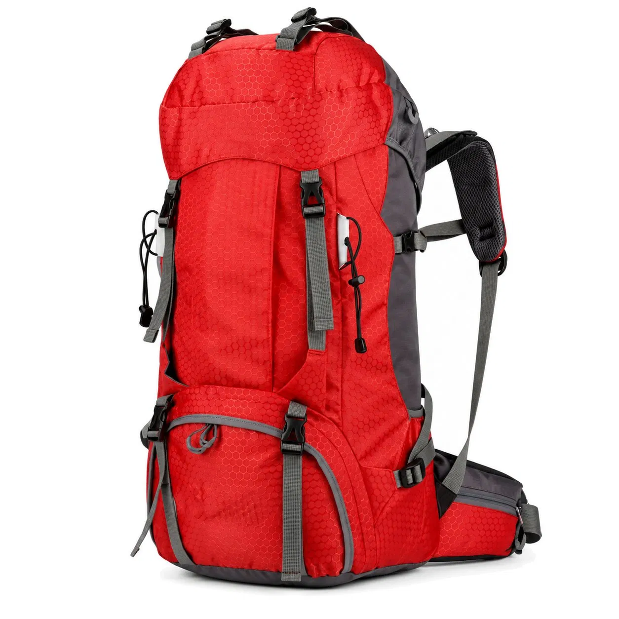 Custom Nylon Hiking Backpack with Internal Frame Adjustable Padded Straps and Multiple Compartments