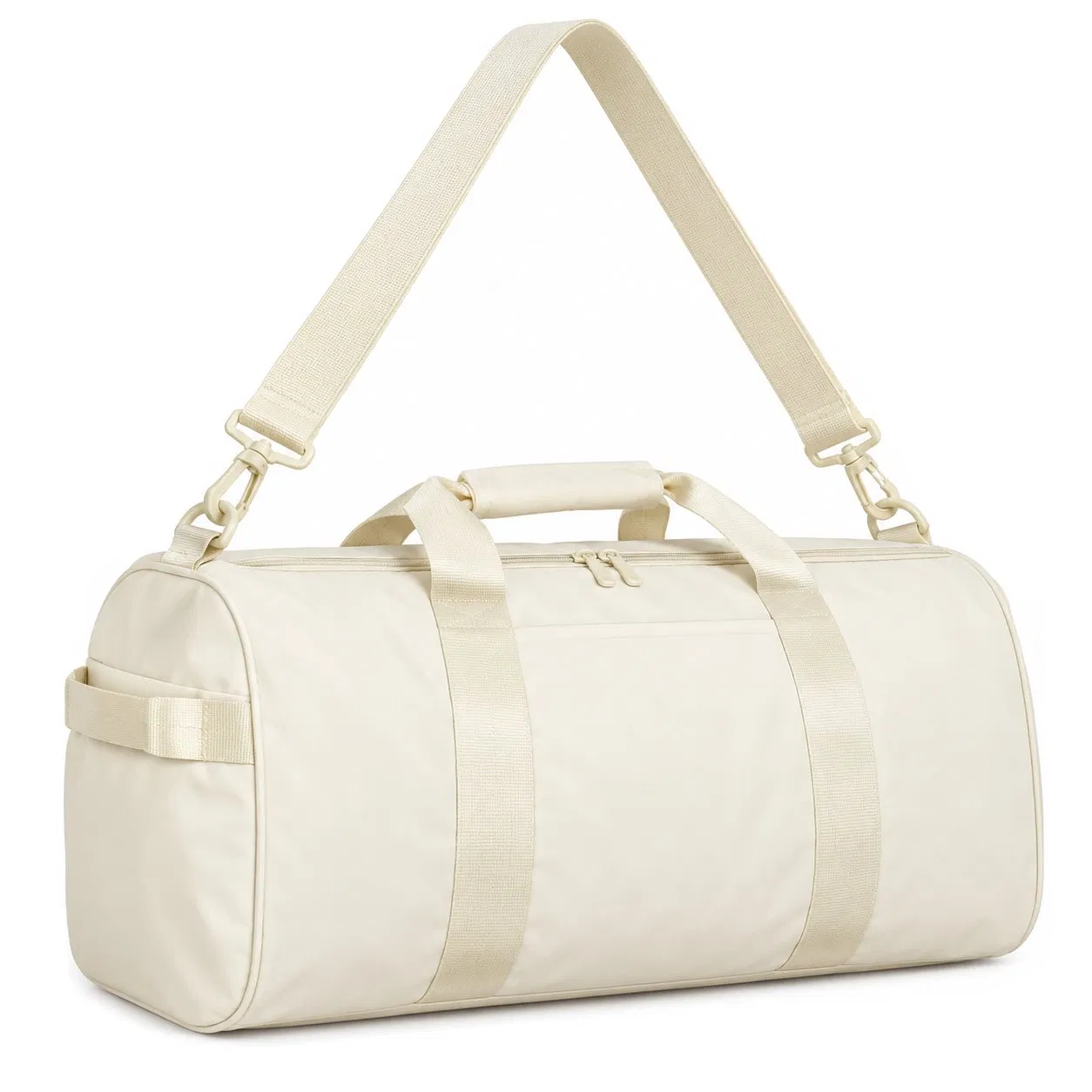 Nylon Gym Travel Duffle Bag with Shoe Compartment and Detachable Shoulder Strap