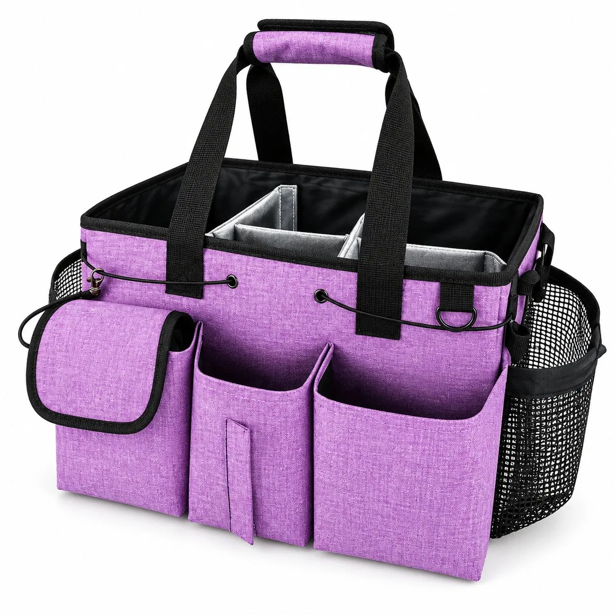 Large Wearable Cleaning Caddy Bag Cleaning Supplies Organizer with Shoulder and Waist Straps for Cleaners