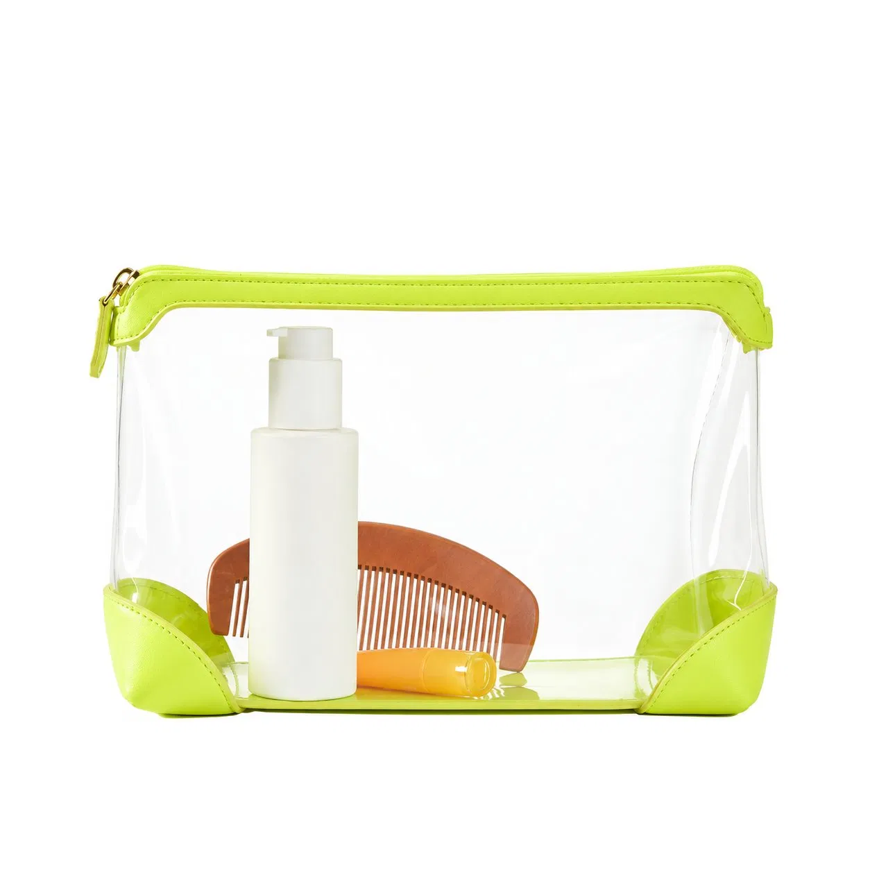 Custom Transparent Zipper Cosmetic Toiletry Pouch for Travel Storage