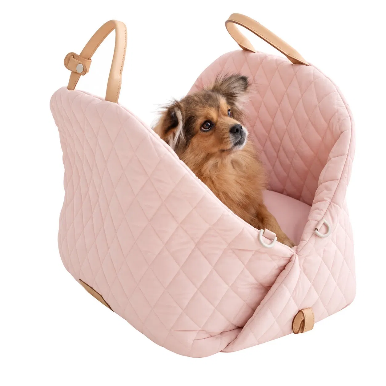 Custom Portable Pet Carrier Tote with Car Seat Belt Loops for Dogs and Cats