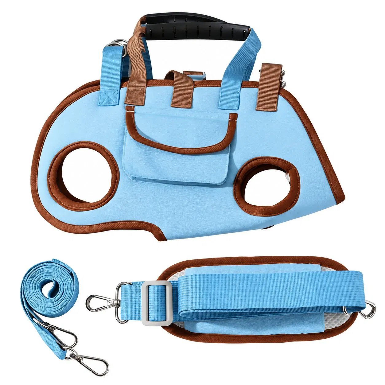 Custom Nylon Small Dog Cat Pet Sling Carrier Bag with Adjustable Strap and Pocket