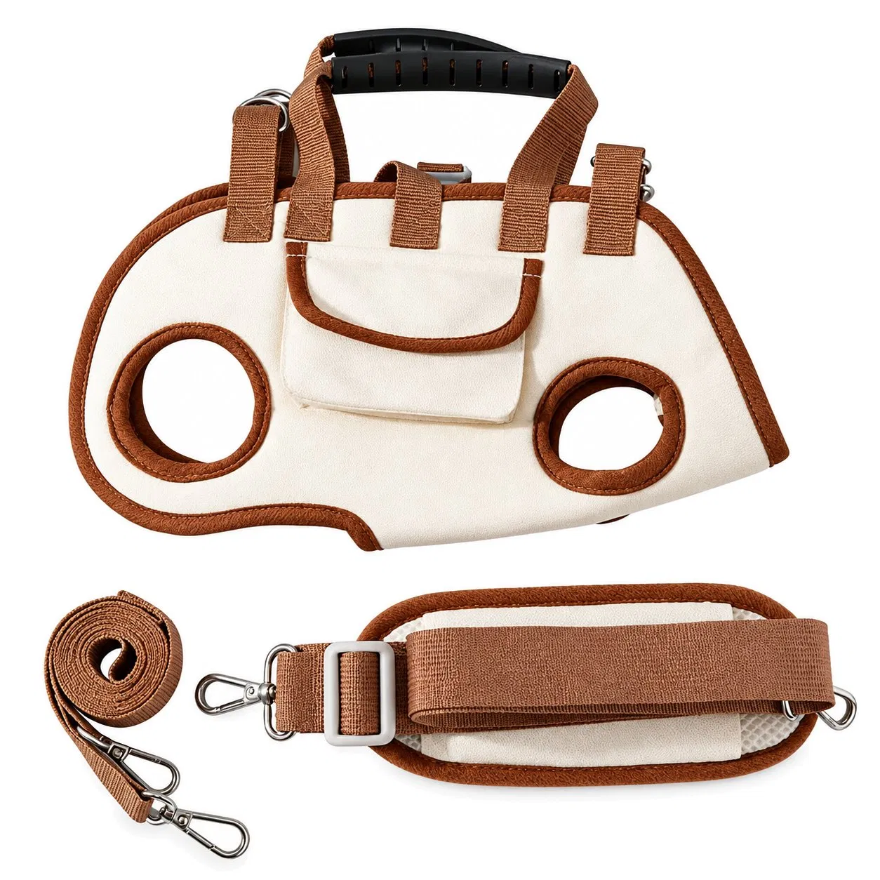 Custom Nylon Small Dog Cat Pet Sling Carrier Bag with Adjustable Strap and Pocket