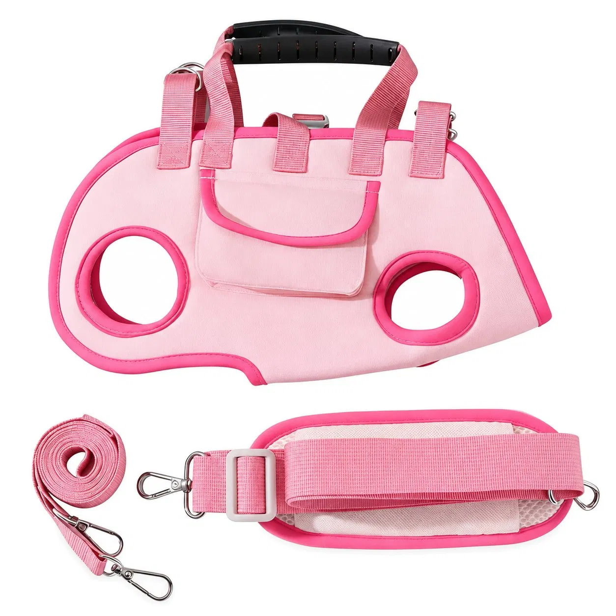 Custom Nylon Small Dog Cat Pet Sling Carrier Bag with Adjustable Strap and Pocket